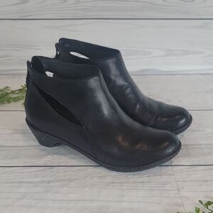 Dansko Bonita Black Leather Ankle Booties Womens Size 8.5/9 (EU 39)
